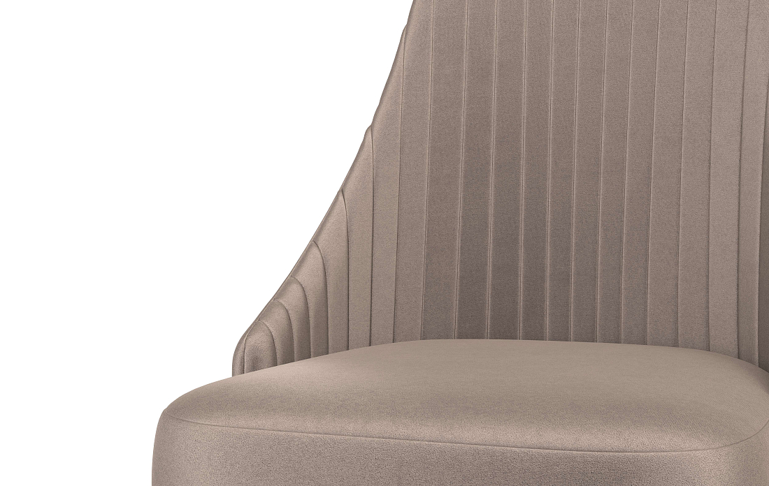 Стул Лион велюр конфетти мокко/Цвет металл белый